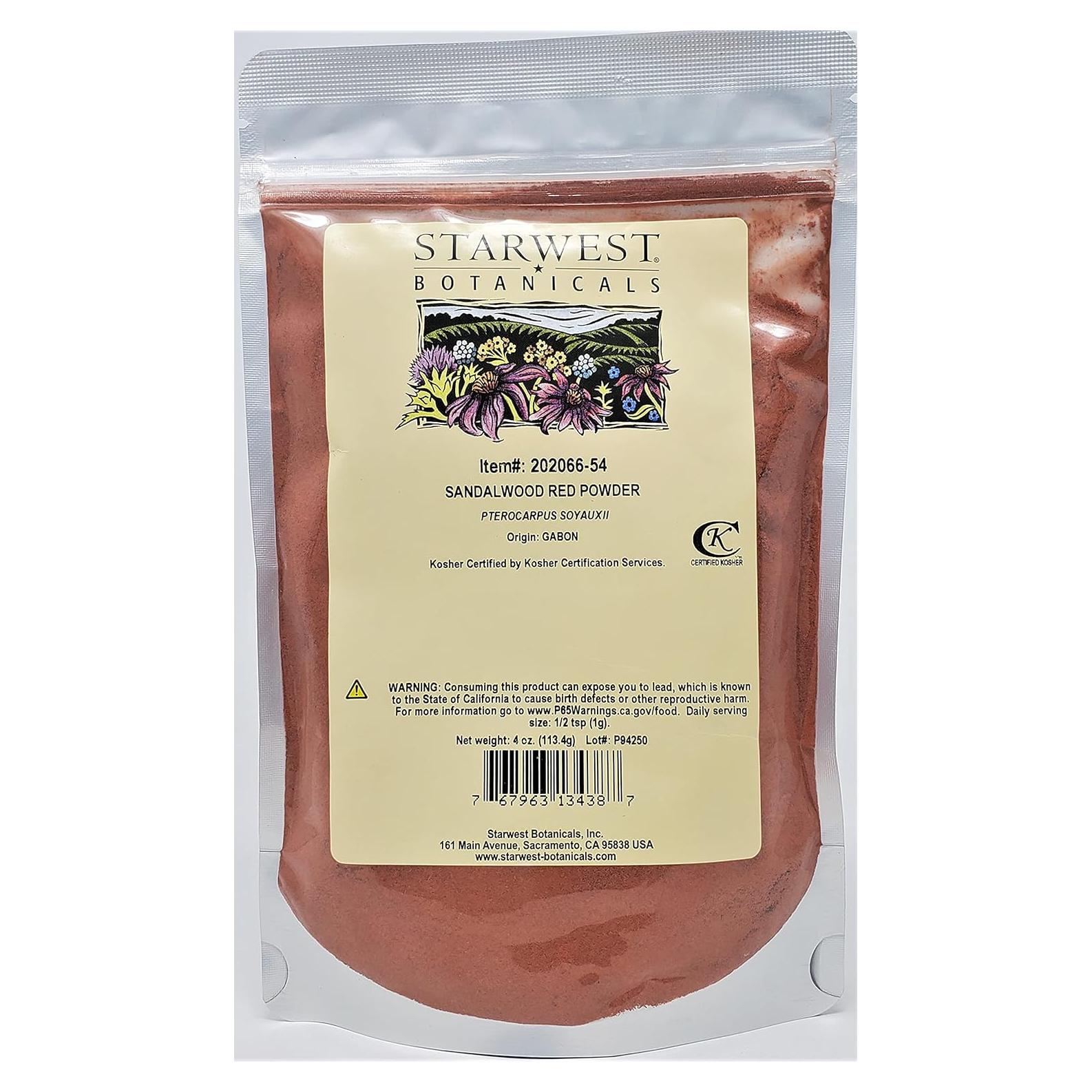 Polvo de Sándalo Rojo Starwest Botanicals 113g