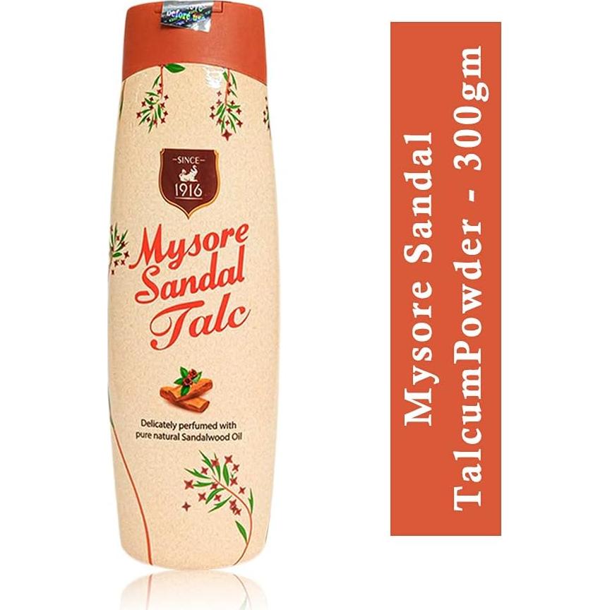 Polvo de Talco Mysore Sandal 300g - 100% Aceite de Sándalo