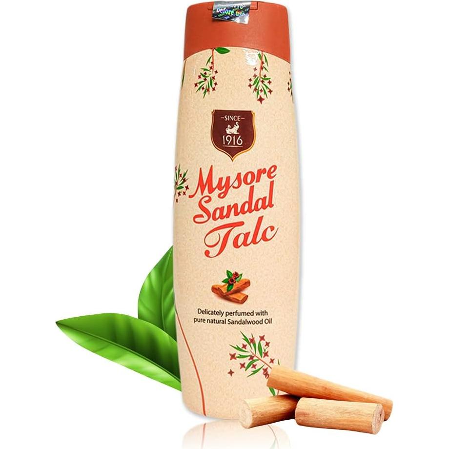 Polvo de Talco Mysore Sandal 300g - 100% Aceite de Sándalo