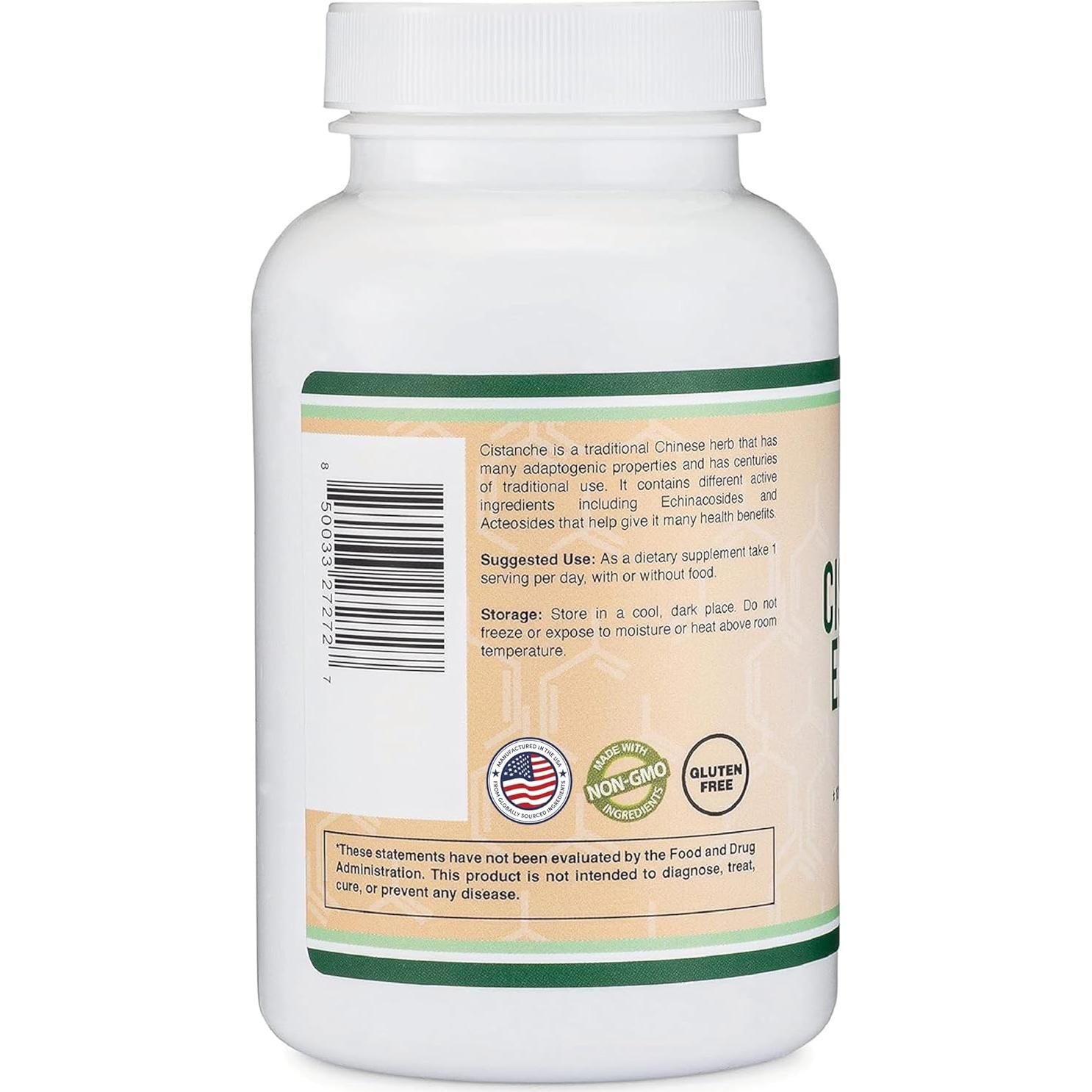 Extracto de Cistanche Tubulosa 500mg Double Wood 120 Cápsulas