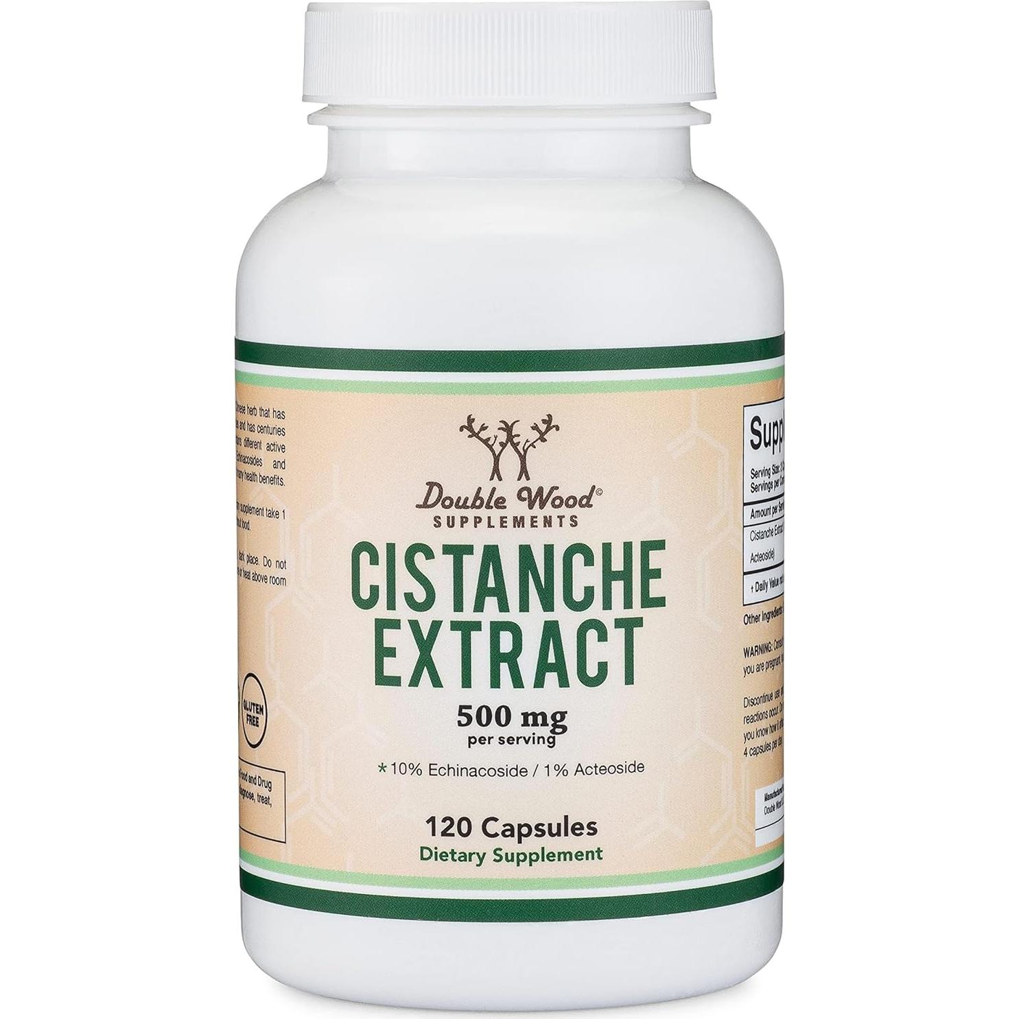 Extracto de Cistanche Tubulosa 500mg Double Wood 120 Cápsulas