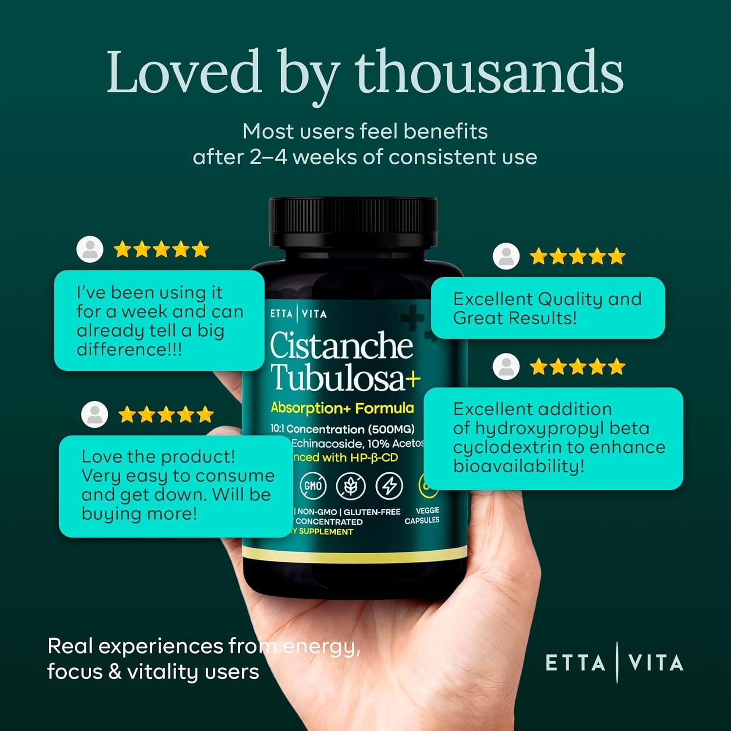 Cápsulas de Cistanche Tubulosa Etta Vita 500 mg - Equilibrio Hormonal
