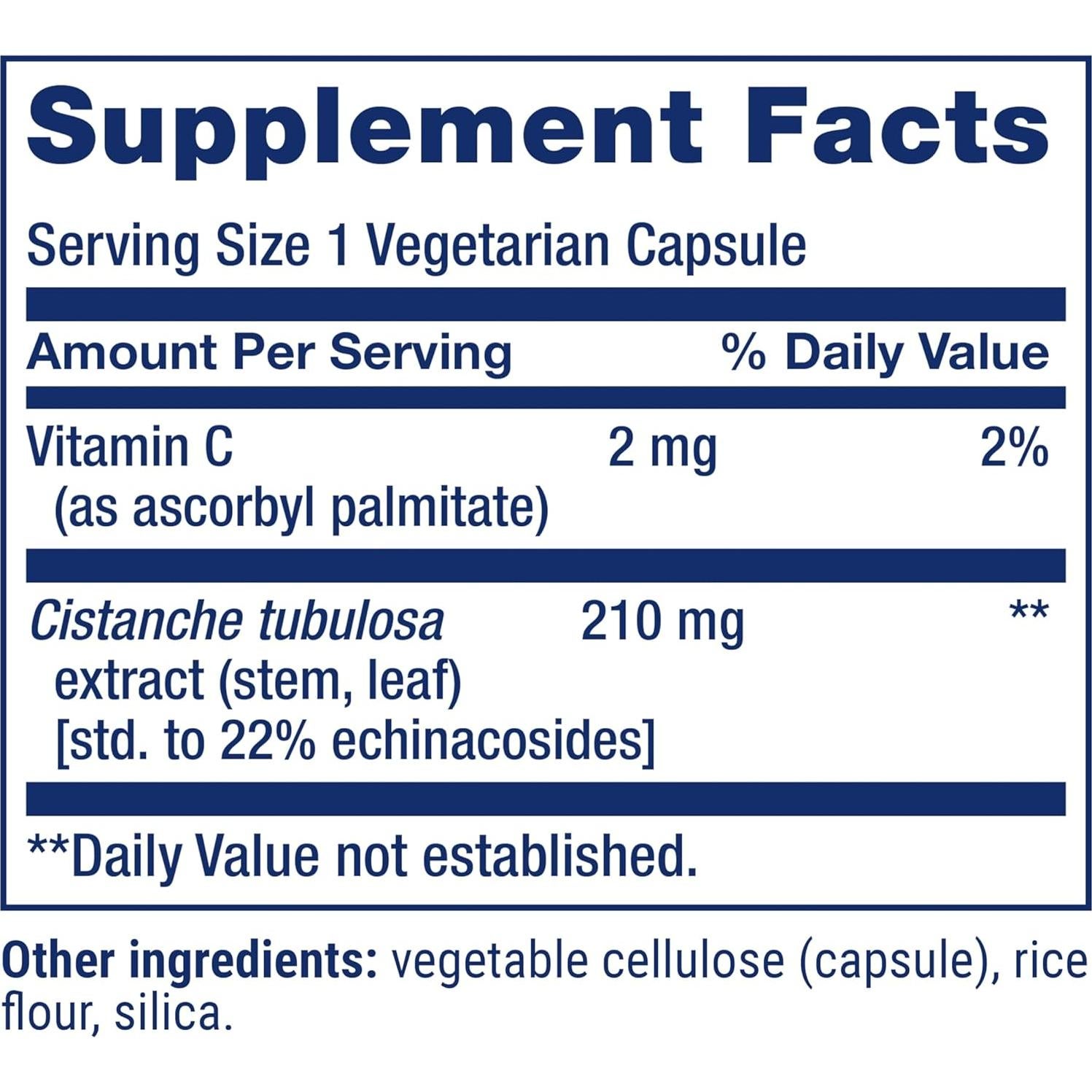 Cistanche Estandarizado Extensión de Vida 30 Cápsulas 31.75g