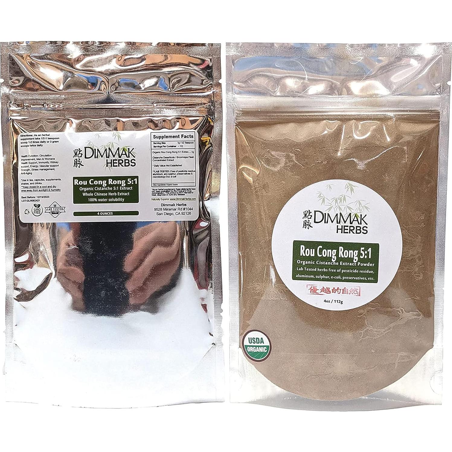 Polvo de Extracto Orgánico Cistanche Deserticola 113g Dimmak Herbs