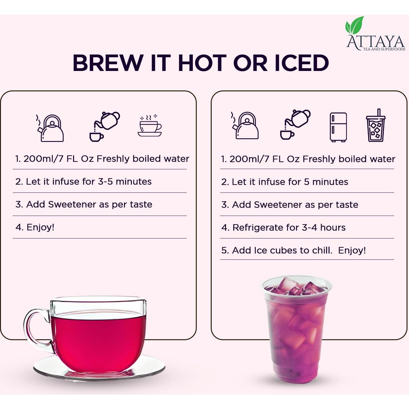 Flores de Hibisco Sueltas Attaya 454g - 100% Naturales, Sin Cafeína