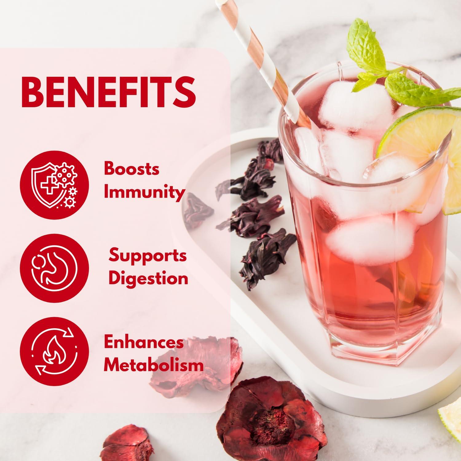 Flores de Hibisco Sueltas Attaya 454g - 100% Naturales, Sin Cafeína