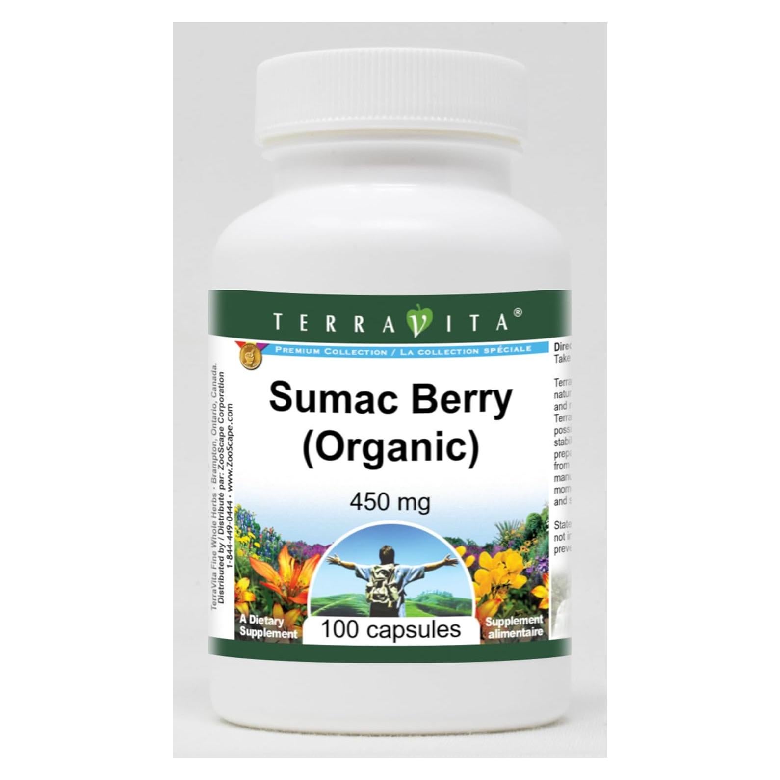 Baya de Sumac Orgánica TerraVita 450 mg 100 Cápsulas x 3