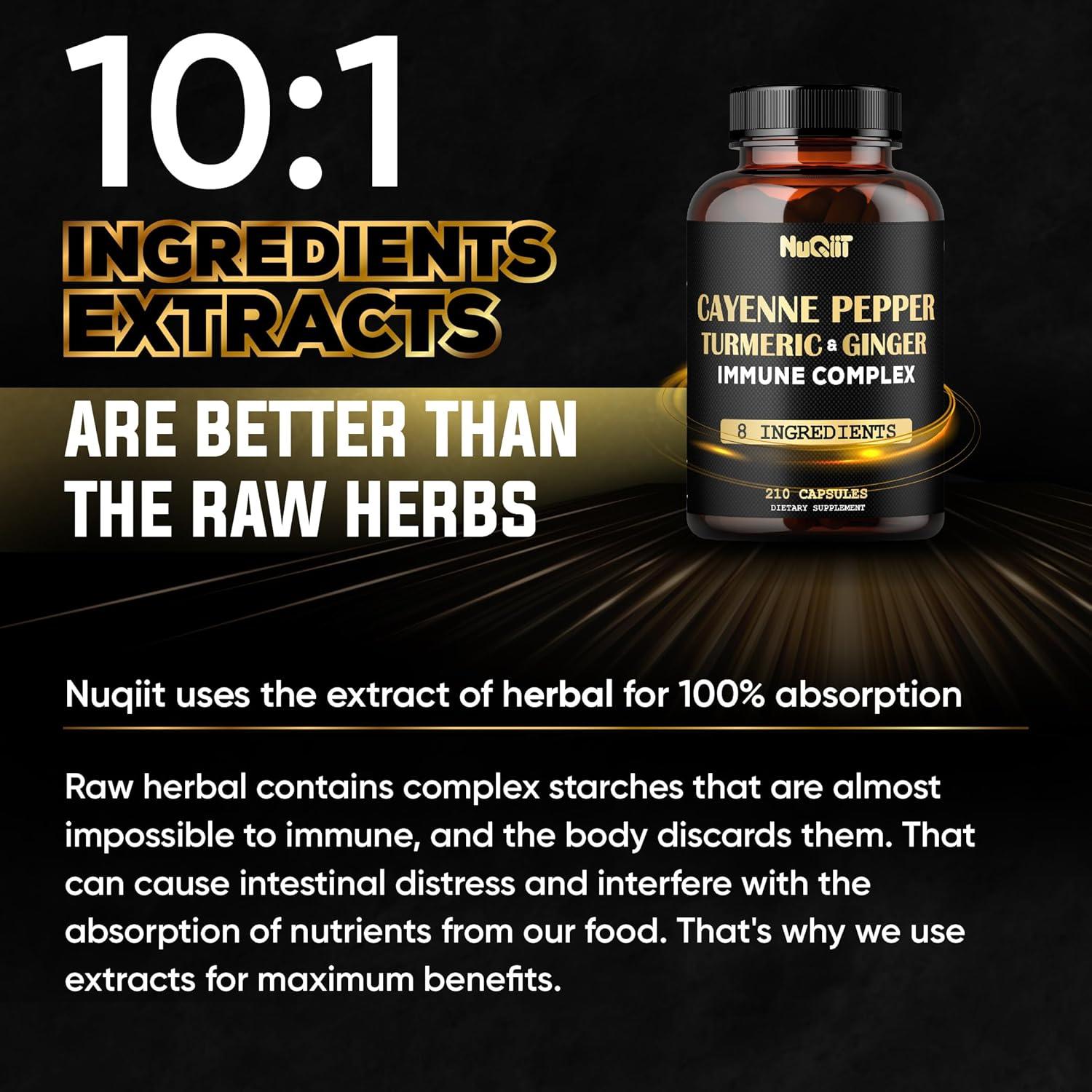 Cápsulas de Pimienta de Cayena Orgánica Nuqiit 210 Unidades