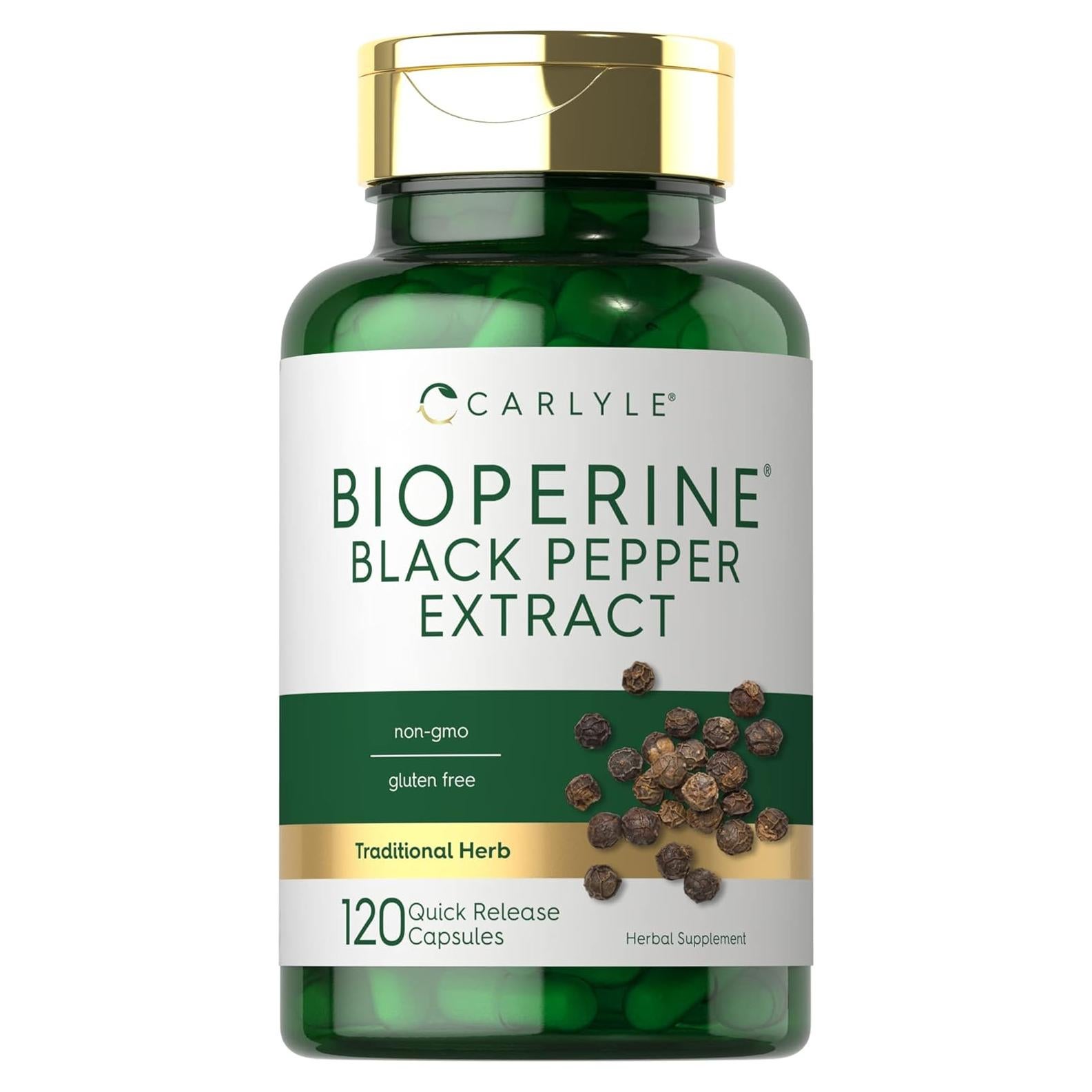 Cápsulas de Bioperine 10mg Carlyle | 120 Unidades | Sin OGM