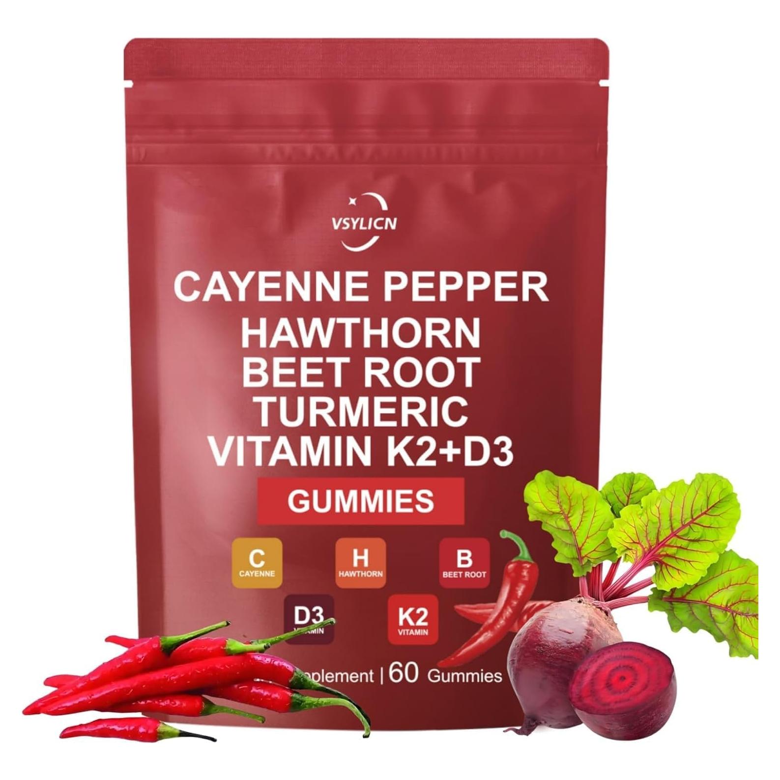 Gomitas Veganas de Pimienta de Cayena VSYLICN 60 Unidades