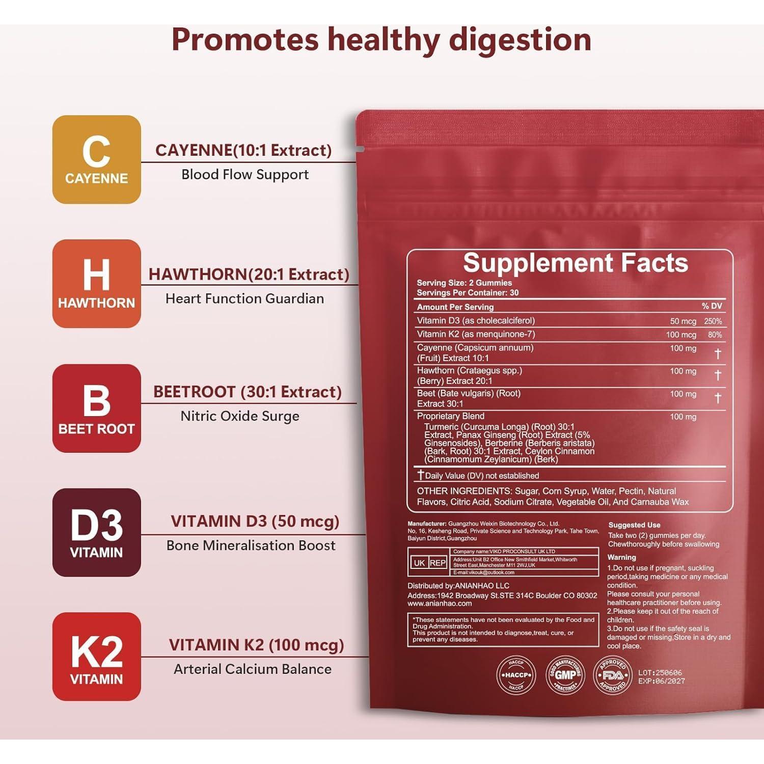 Gomitas Veganas de Pimienta de Cayena VSYLICN 60 Unidades