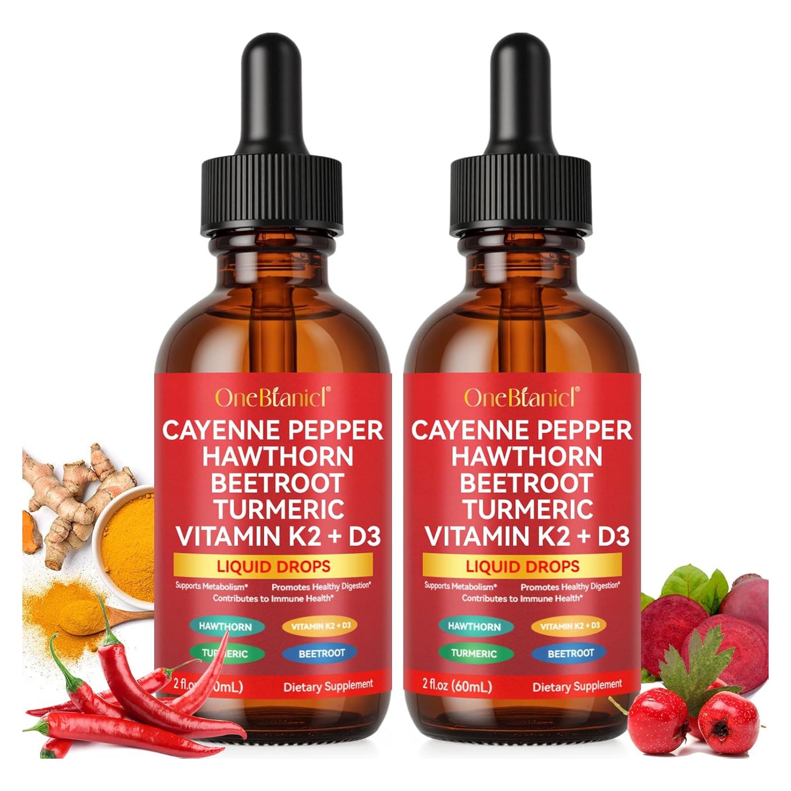 Gotas Líquidas de Pimienta de Cayena Arkture 2PCS - Vitamina K2 y D3