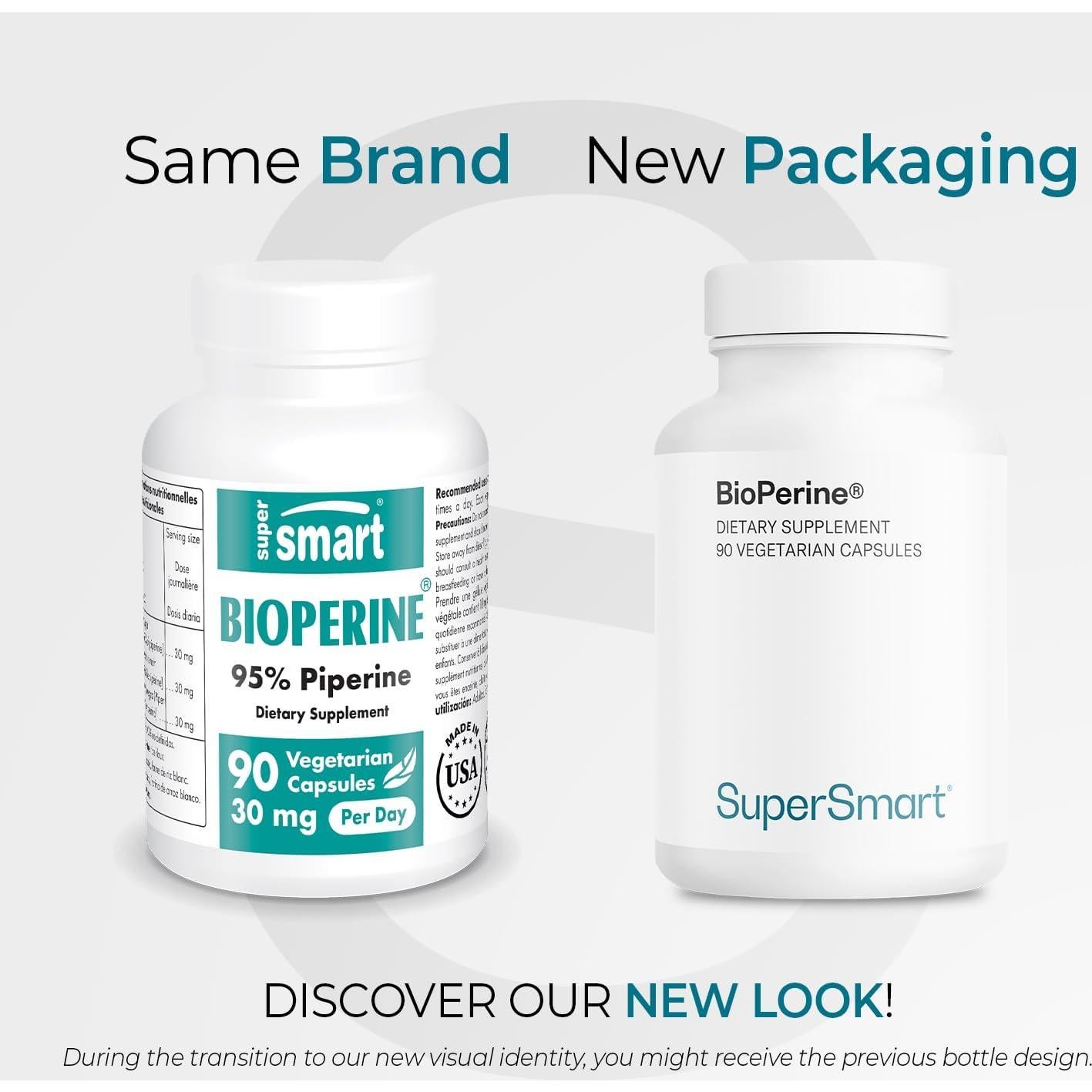 Suplemento Bioperina 30mg Supersmart - 90 Cápsulas Vegetarianas