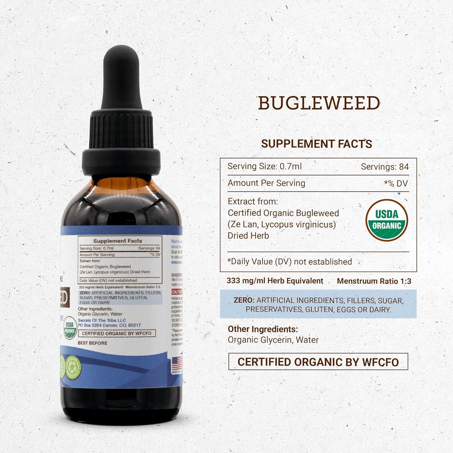 Extracto de Bugleweed Orgánico USDA 56.7 ml - Gotas Herbales Potentes