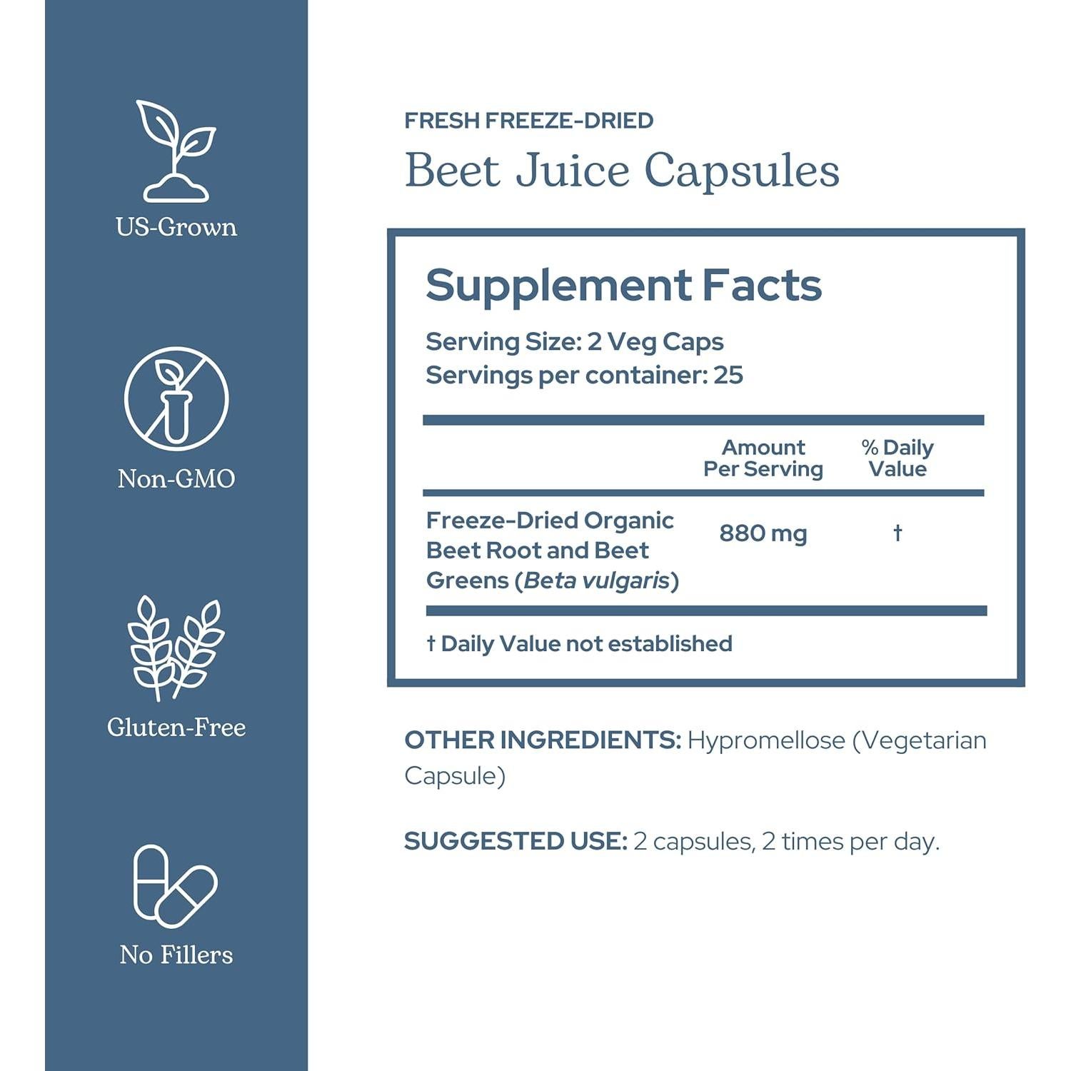 Jugo de Remolacha Liofilizado Eclectic Herb 50 Cápsulas 400 mg