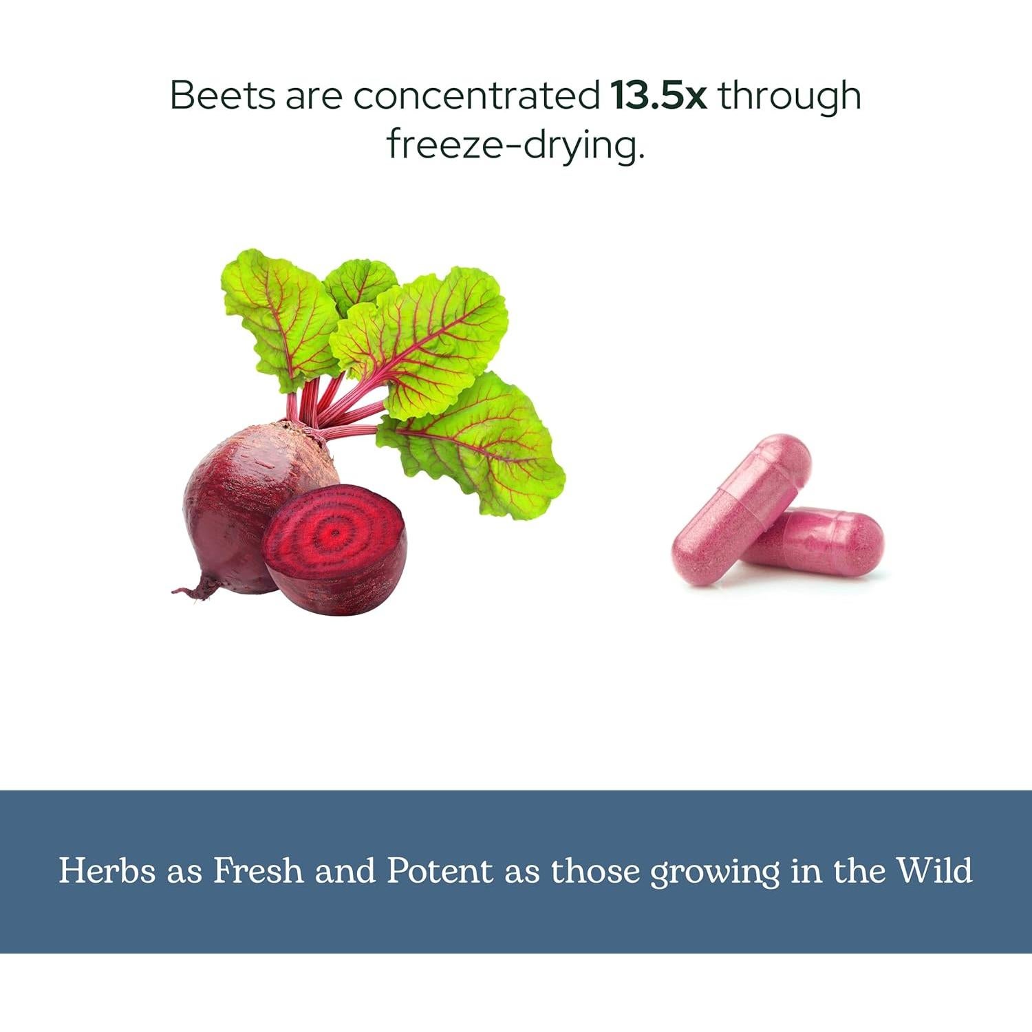 Jugo de Remolacha Liofilizado Eclectic Herb 50 Cápsulas 400 mg