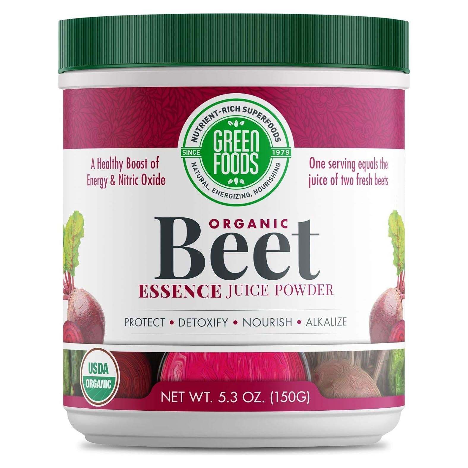 Esencia de Remolacha Green Foods 150g - Polvo Orgánico Nutritivo