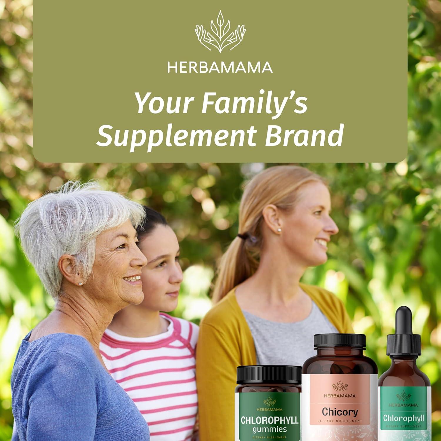 Cápsulas de fibra de raíz de achicoria Herbamama 1200mg