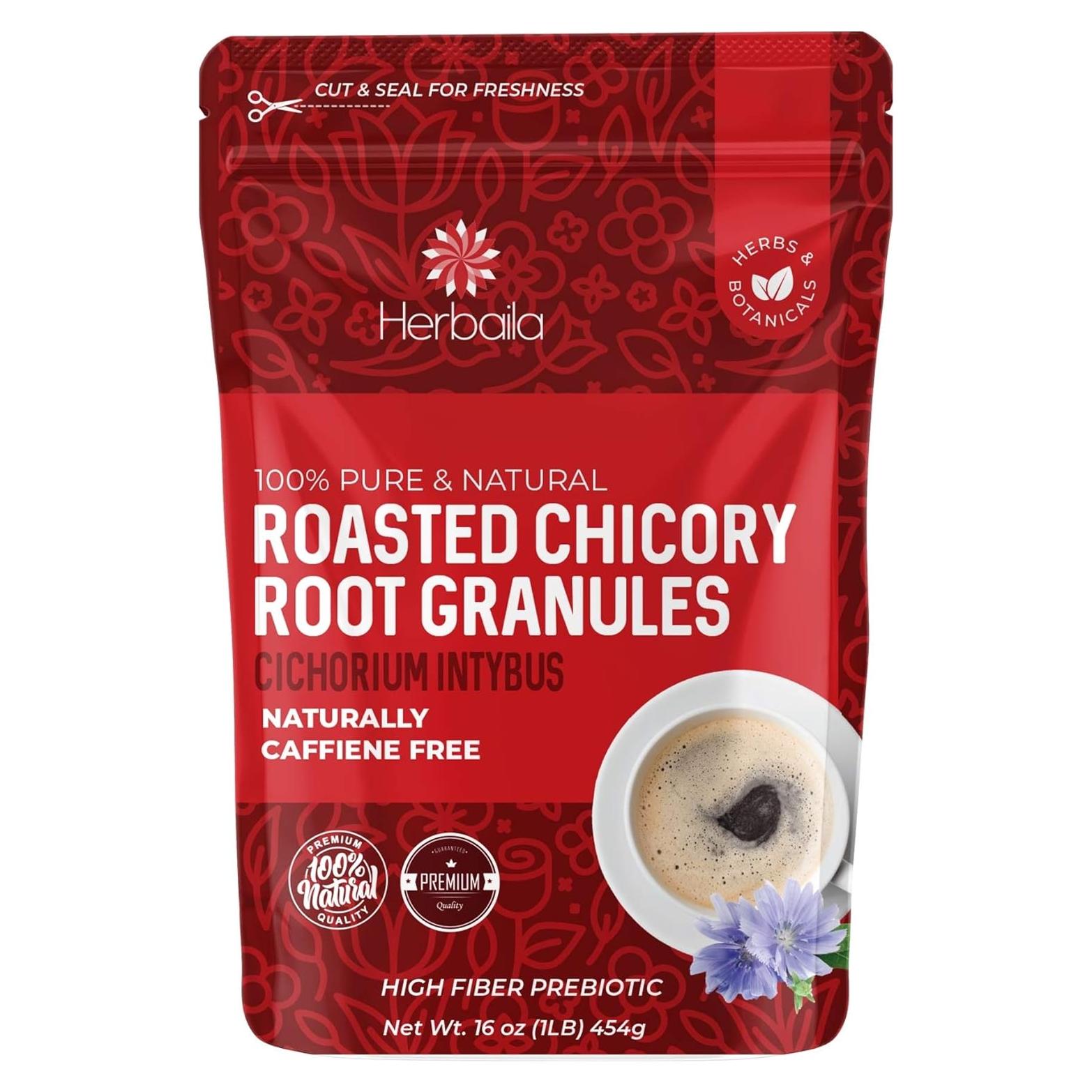 Granulados de Raíz de Achicoria Tostados Herbaila 0.45 kg - Café Sin Cafeína