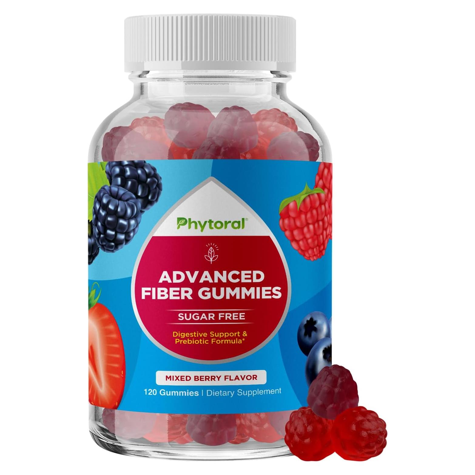 Gomitas de fibra veganas Phytoral 120 unidades sin azúcar