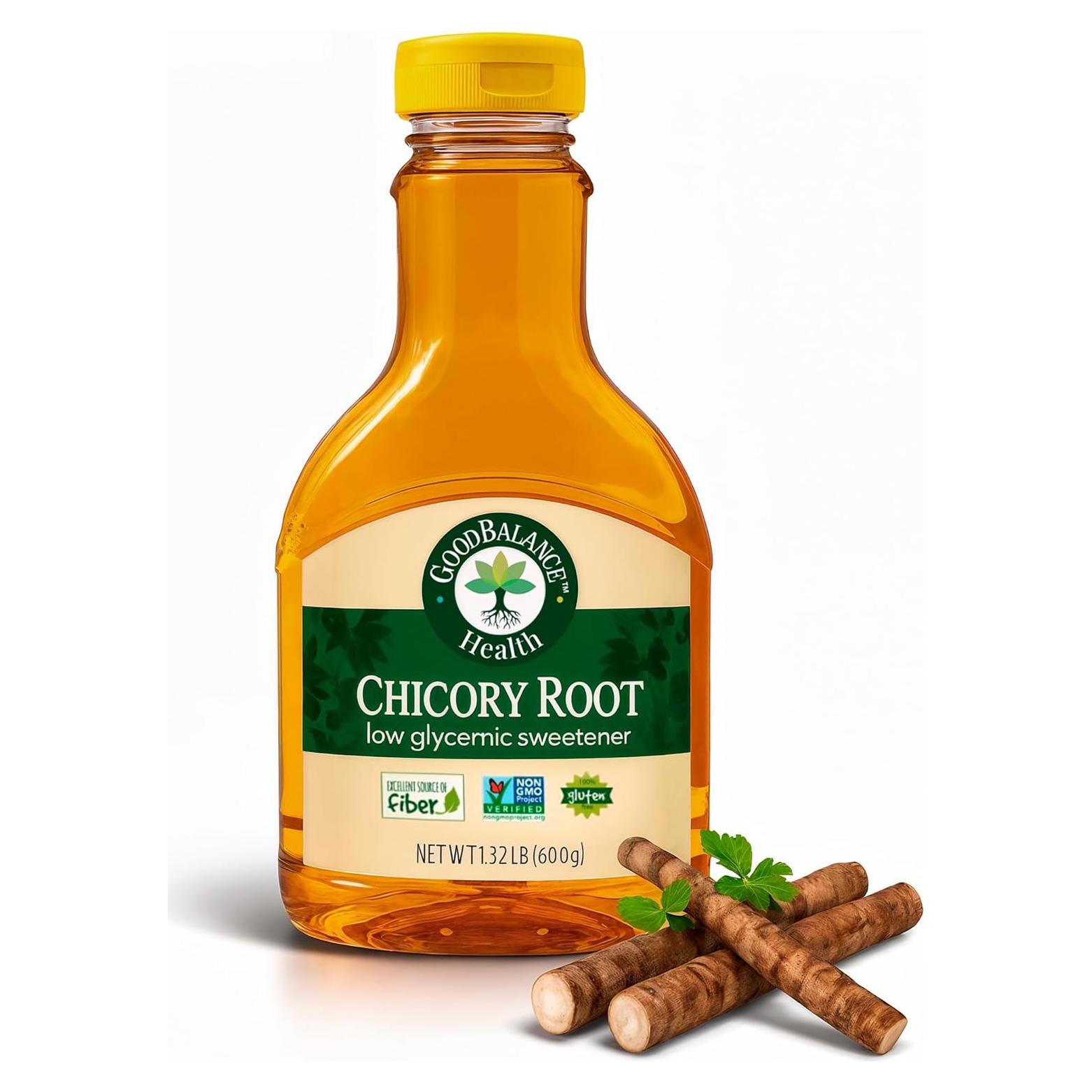 Jarabe de raíz de achicoria Good Balance 600g, edulcorante orgánico