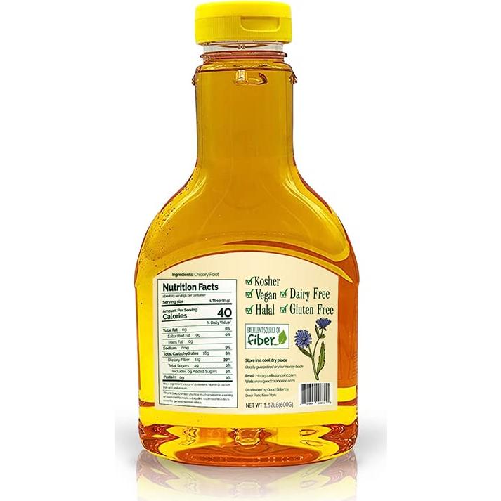 Jarabe de raíz de achicoria Good Balance 600g, edulcorante orgánico