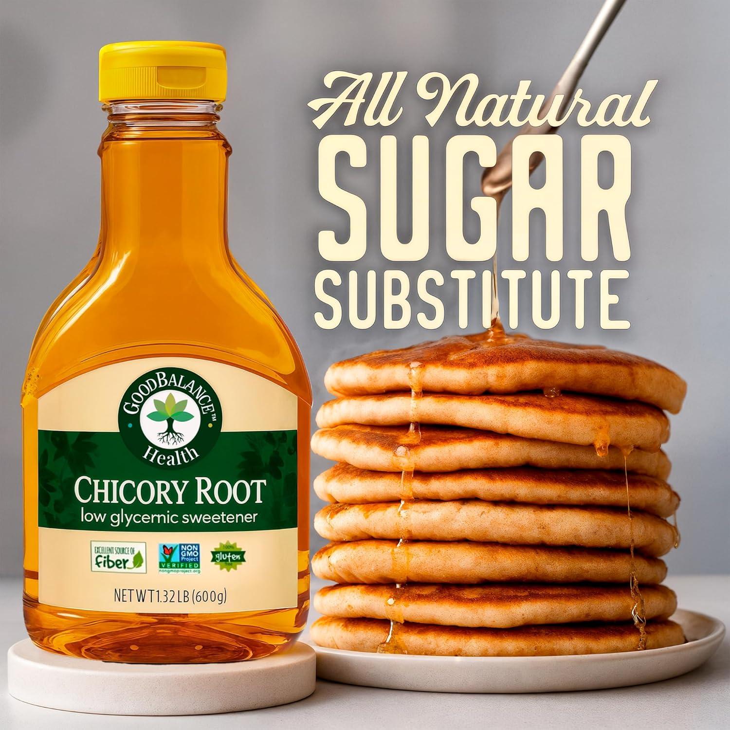 Jarabe de raíz de achicoria Good Balance 600g, edulcorante orgánico