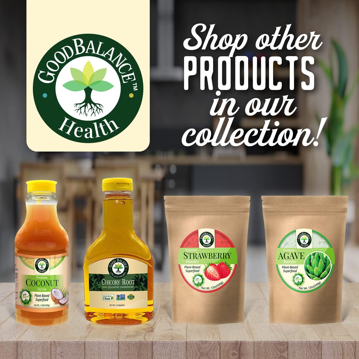 Jarabe de raíz de achicoria Good Balance 600g, edulcorante orgánico