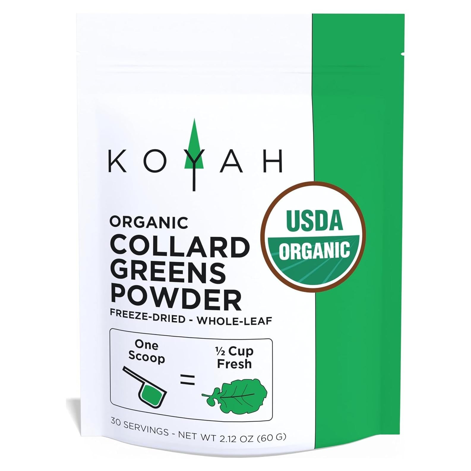 Polvo de Col Rizada Orgánica KOYAH 60g - Liofilizado, Vegano