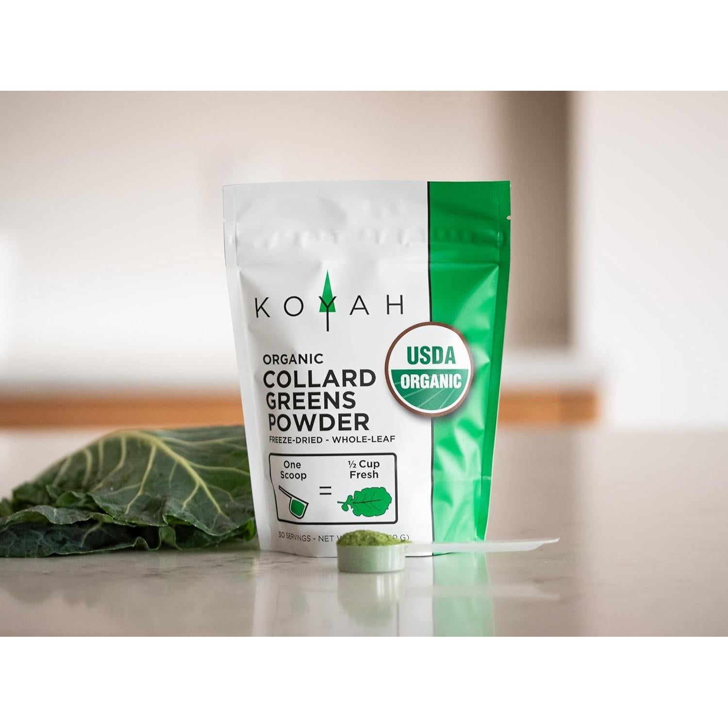 Polvo de Col Rizada Orgánica KOYAH 60g - Liofilizado, Vegano