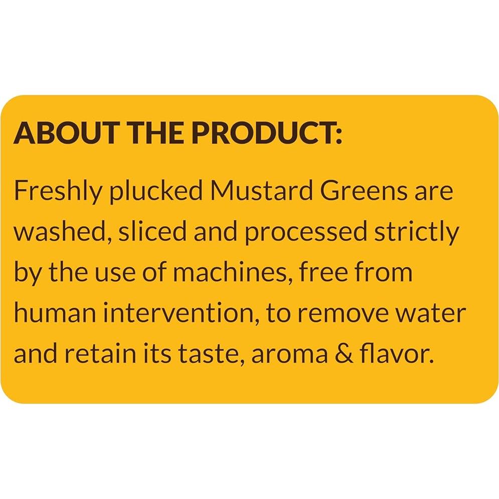 Hojas Verdes de Mostaza Deshidratadas SHROOTS 30 g Sin Gluten