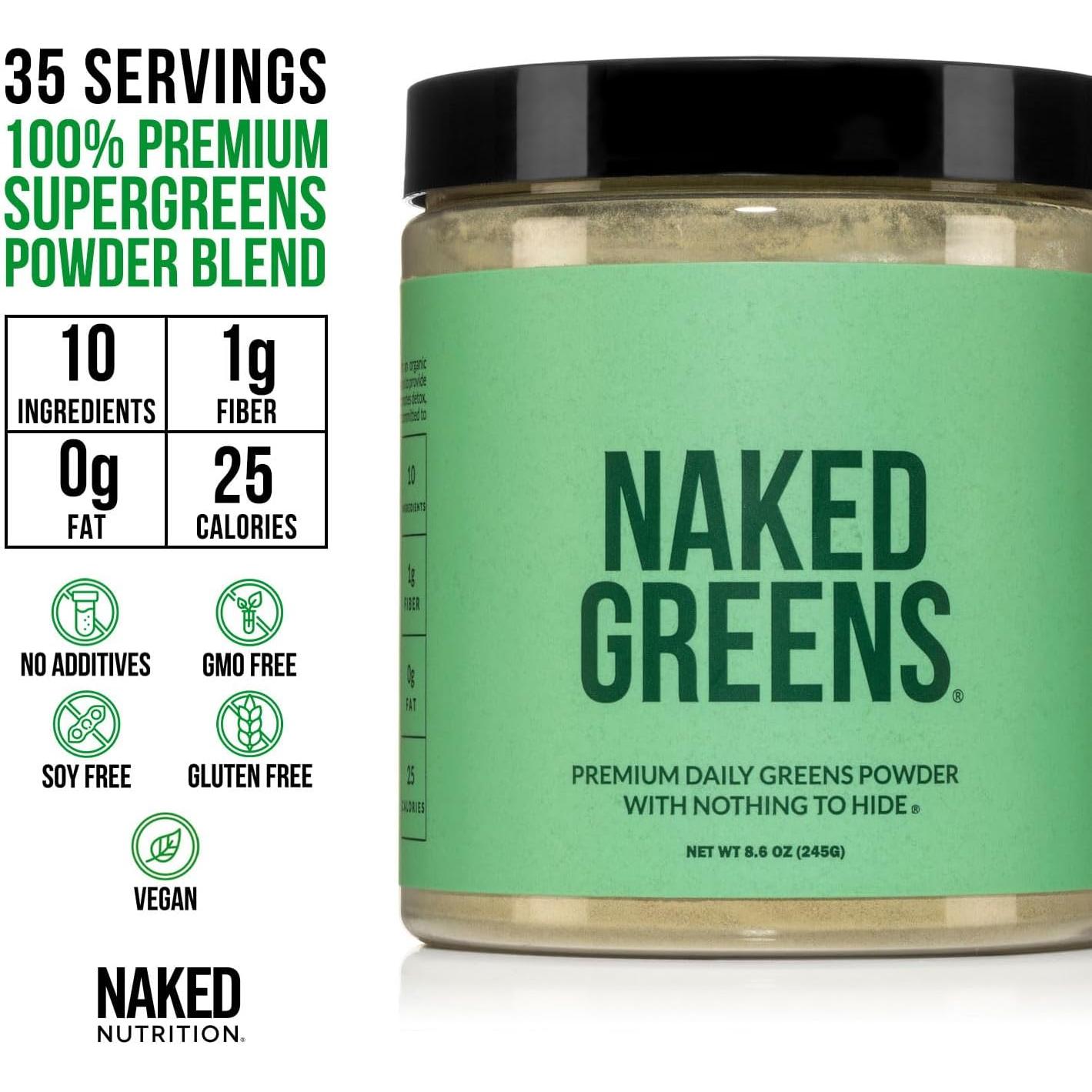 Naked Super Greens Polvo de Verduras Orgánicas 243.8g - Vegano