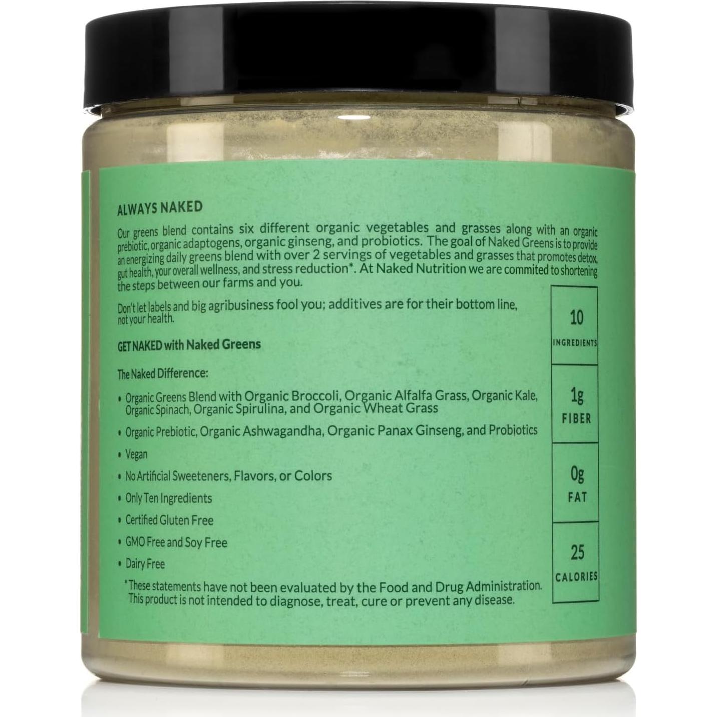 Naked Super Greens Polvo de Verduras Orgánicas 243.8g - Vegano