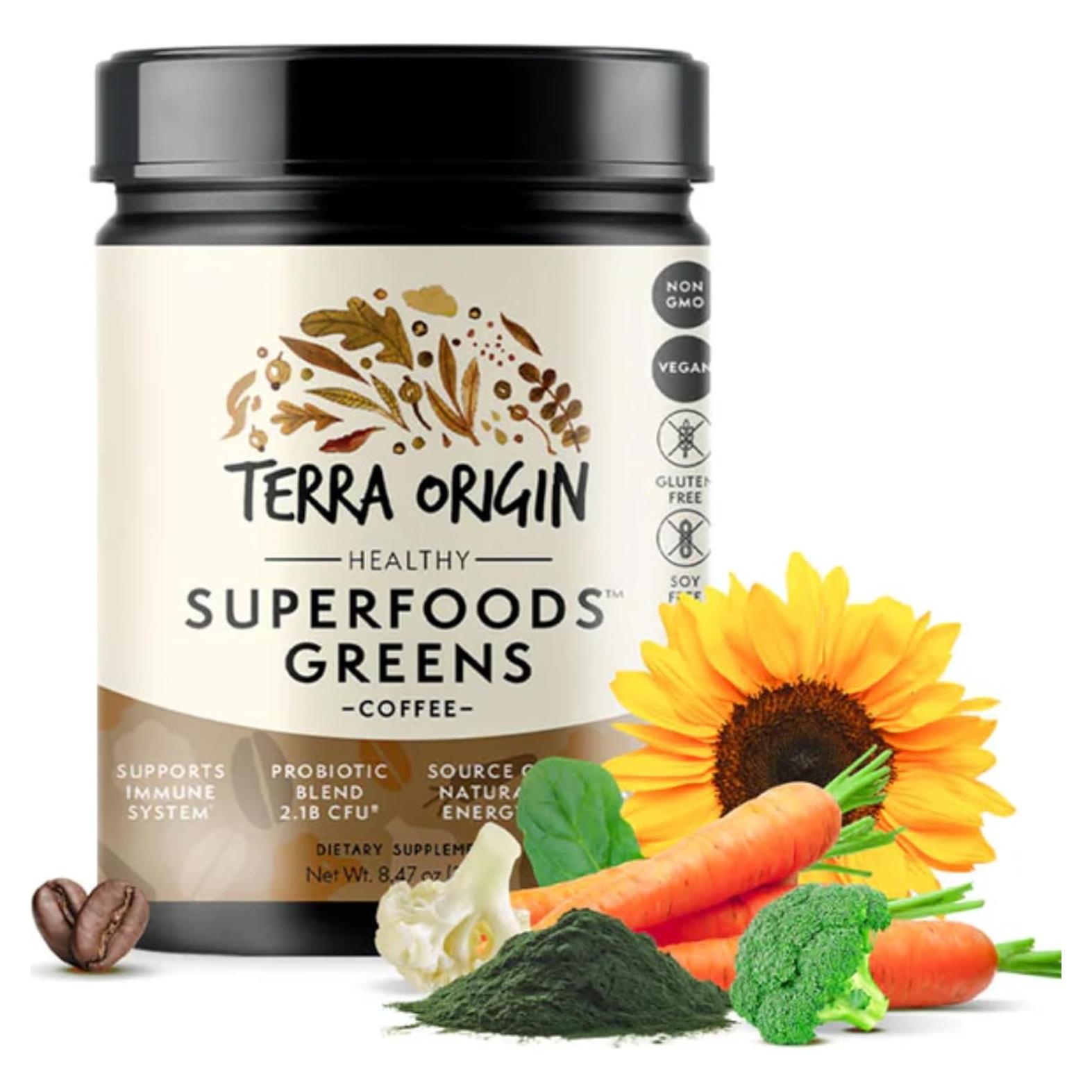 TERRA ORIGIN Superalimento Verde 240g - Soporte Inmunológico y Digestivo