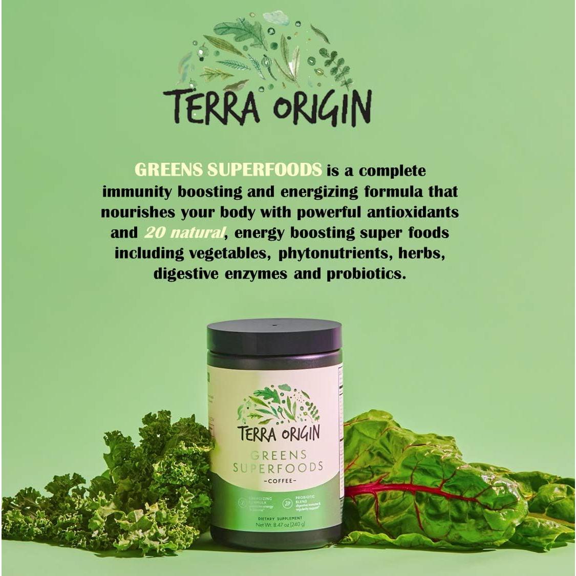 TERRA ORIGIN Superalimento Verde 240g - Soporte Inmunológico y Digestivo
