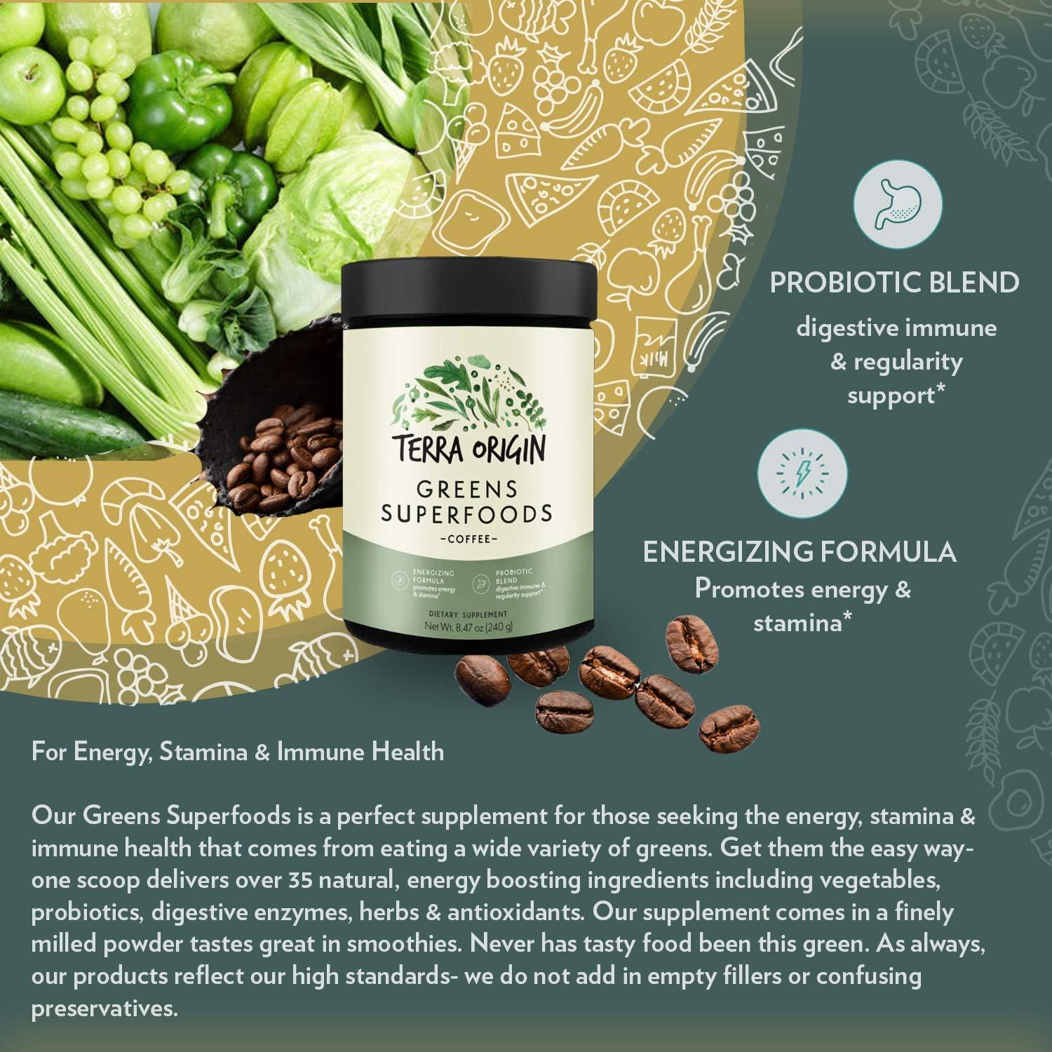 TERRA ORIGIN Superalimento Verde 240g - Soporte Inmunológico y Digestivo