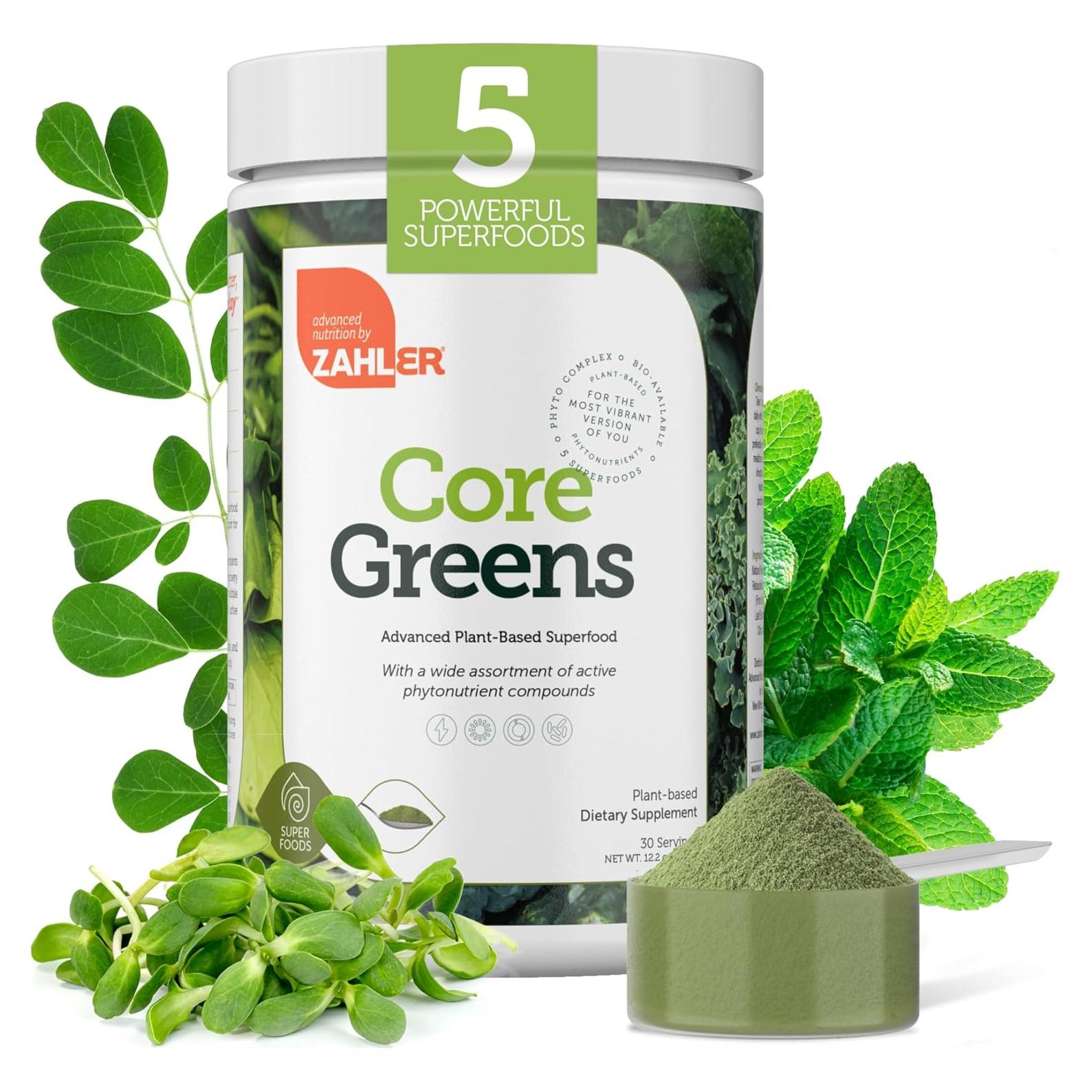 Zahler Core Greens Polvo Superalimento 398g - Verde Menta