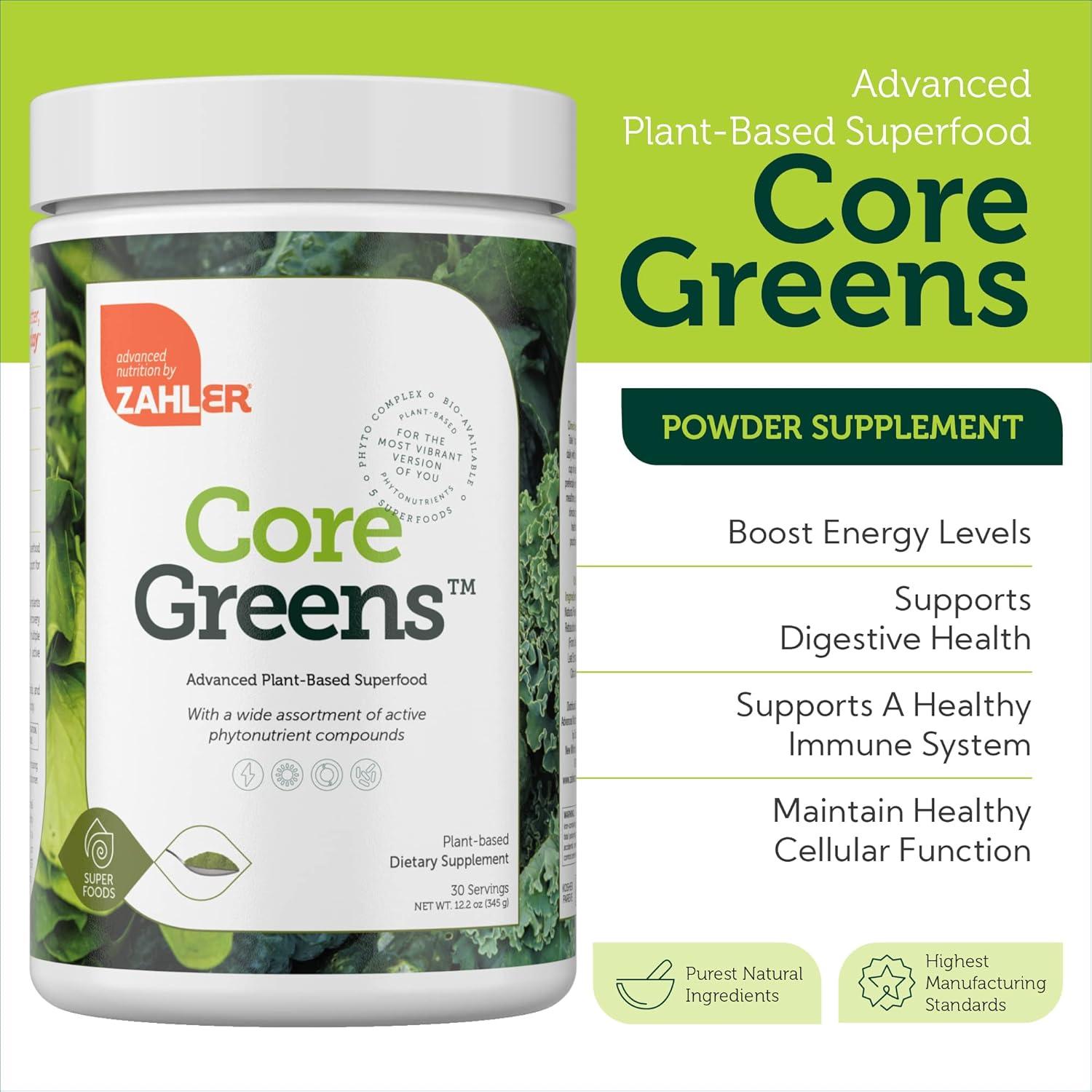 Zahler Core Greens Polvo Superalimento 398g - Verde Menta