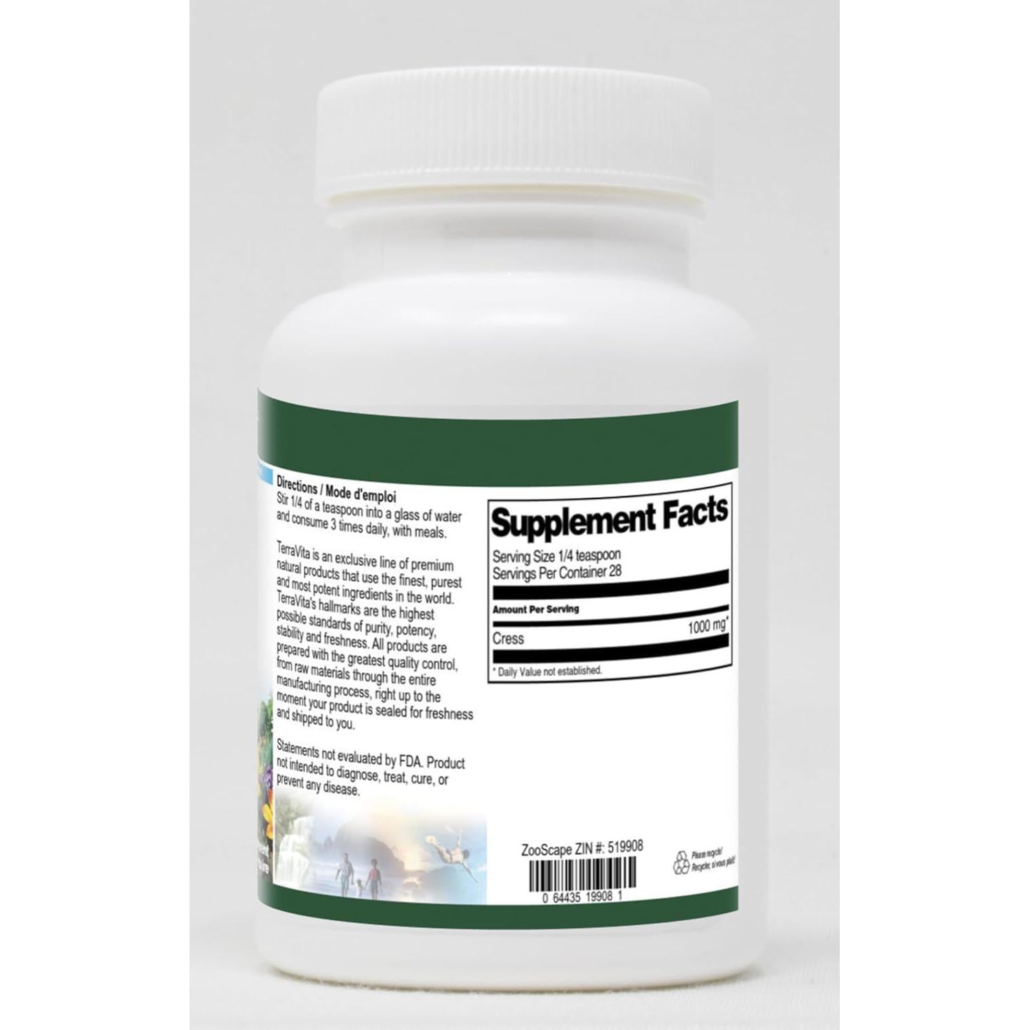 Polvo de Berro TerraVita 28.35 g - Sin Rellenos