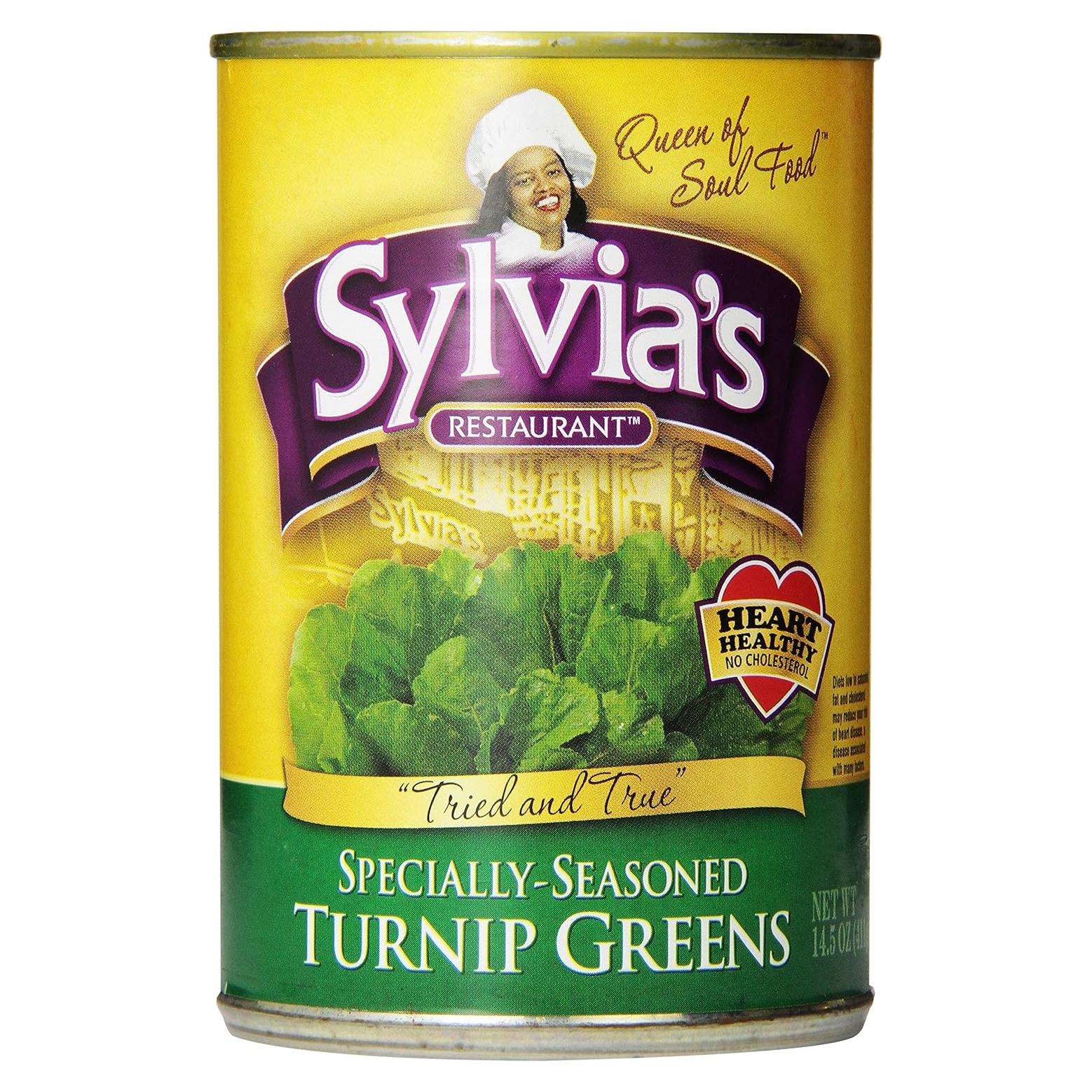 Verduras de Nabo Sazonadas Sylvia 12 Latas 410g - Sabor Soul