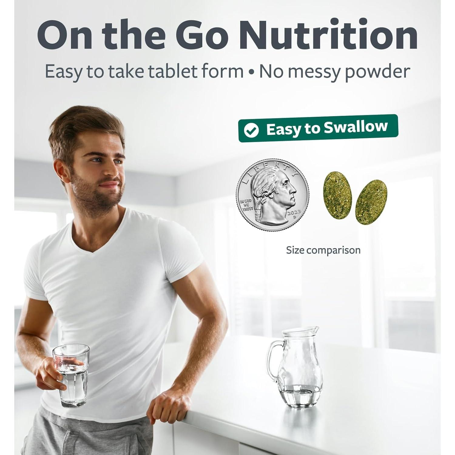 Suplemento Orgánico de Super Verdes Healths Harmony 60 Tabletas