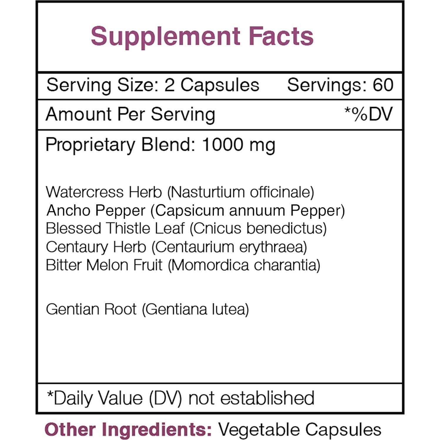 Cápsulas Herbales Secretos de la Tribu 120 Unidades 1000 mg