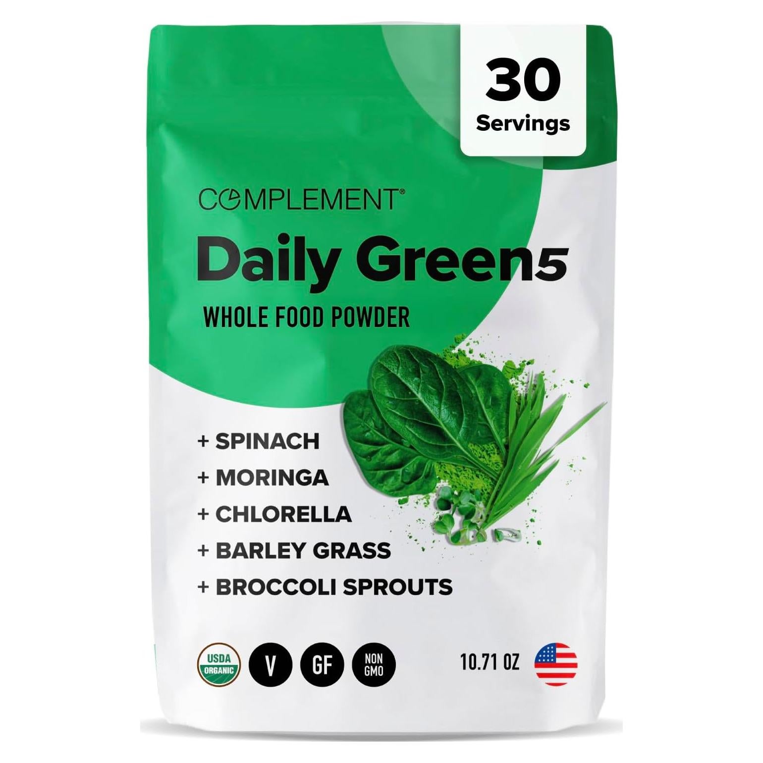 Polvo de Verduras Diarias Complemento 340g - 5 Superalimentos