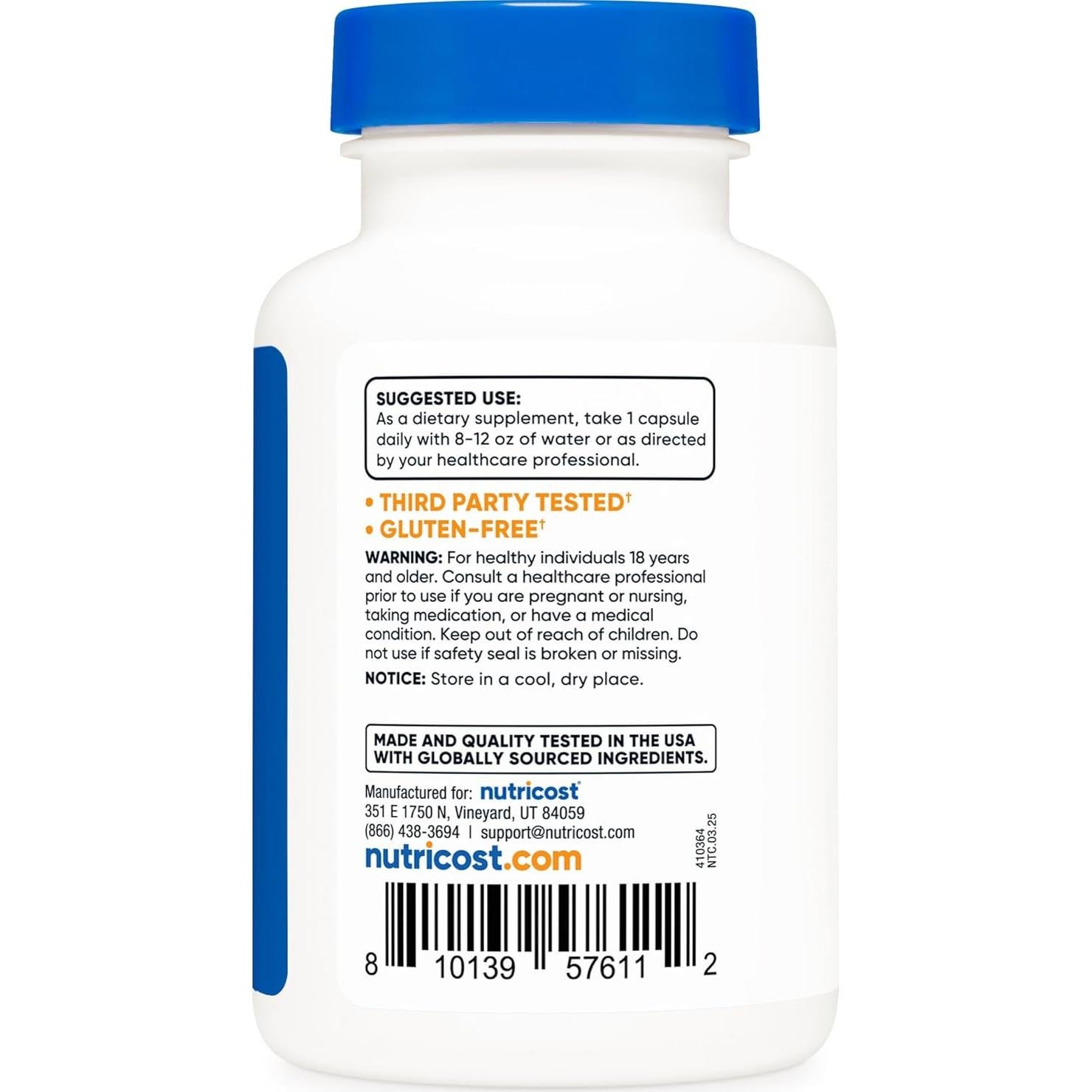Cápsulas de Extracto de Col Rizada Nutricost 2000 mg - 120 Unidades