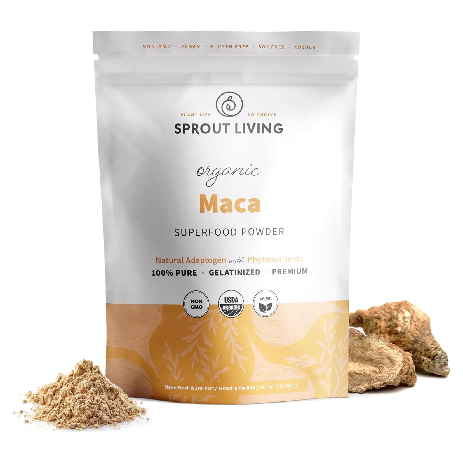 Polvo de Maca Gelatinizada Orgánica Sprout Living 450g