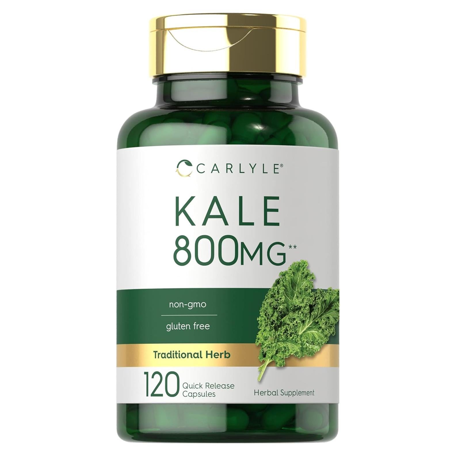 Extracto de Kale Carlyle 800mg | 120 Cápsulas Sin OGM y Gluten