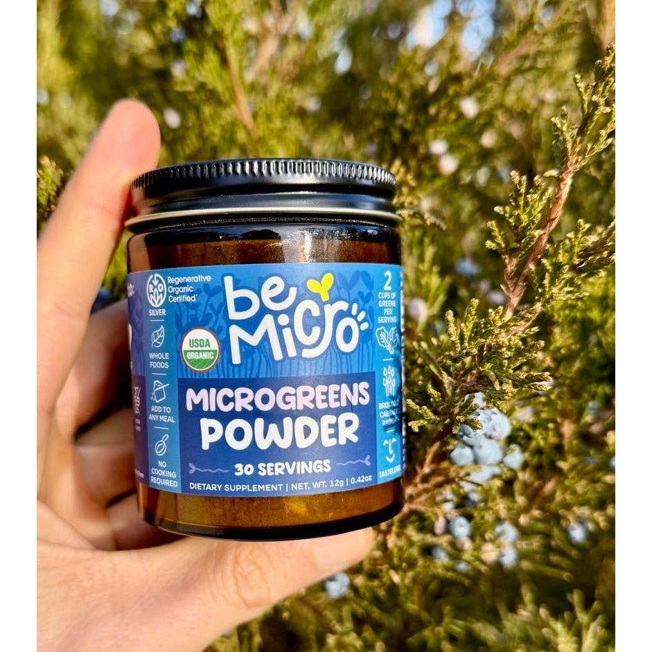 Polvo de Microgreens BeMicro - Brócoli, Repollo y Rábano 142g