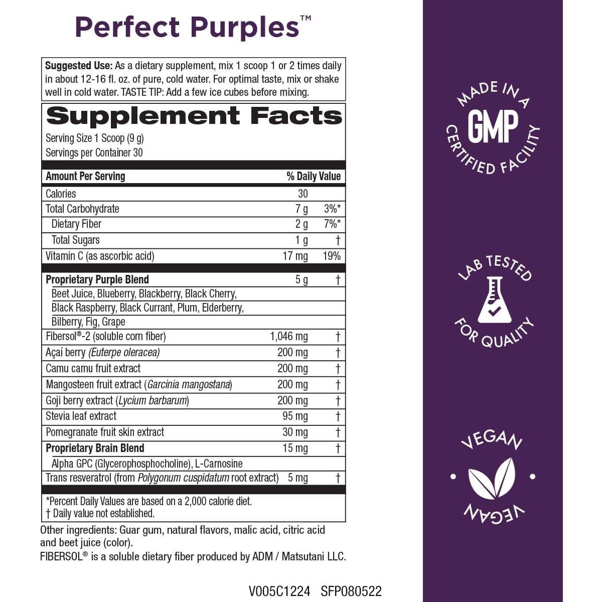 Polvo Perfecto Purity Products 255g - Fitonutrientes Antioxidantes