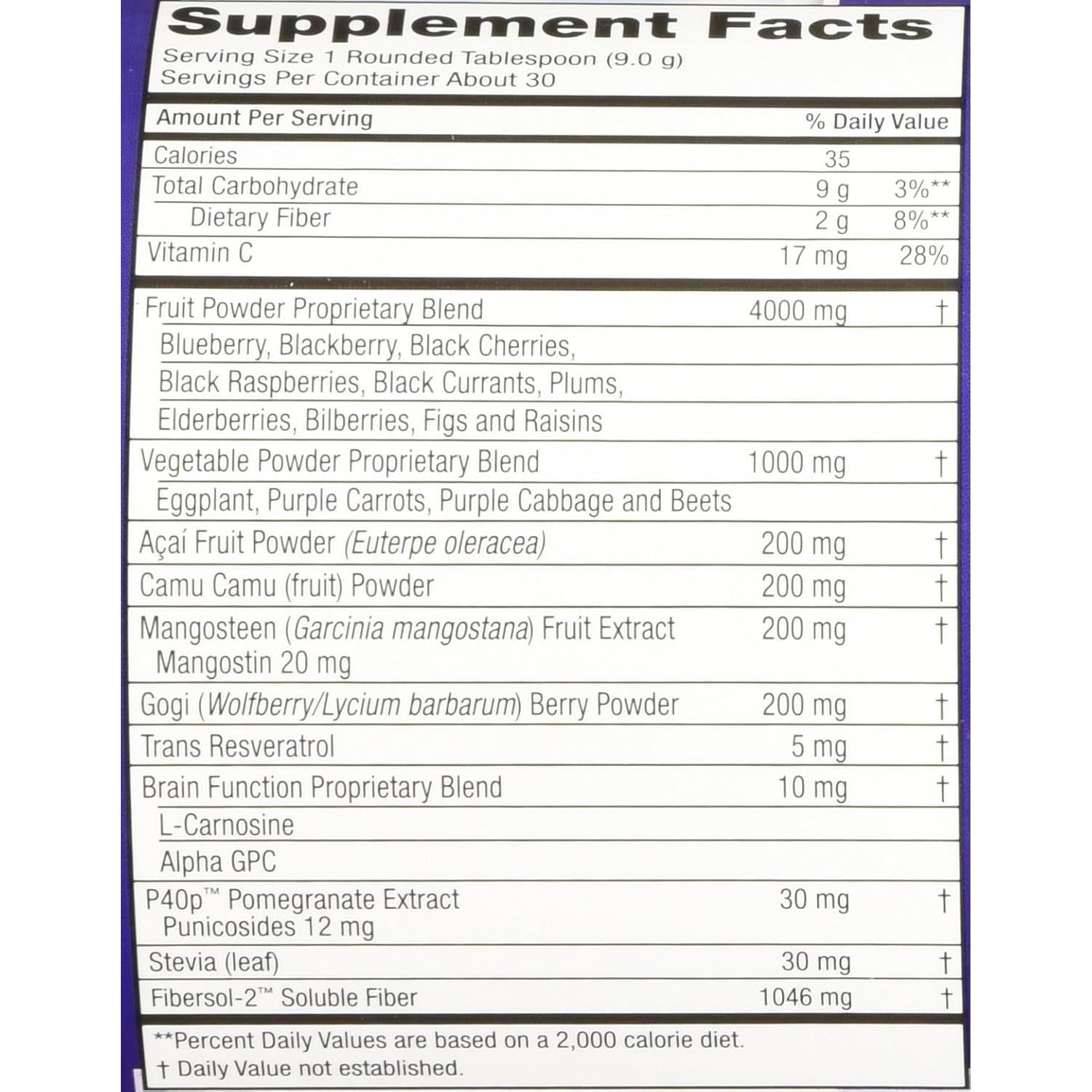 Polvo Perfecto Purity Products 255g - Fitonutrientes Antioxidantes