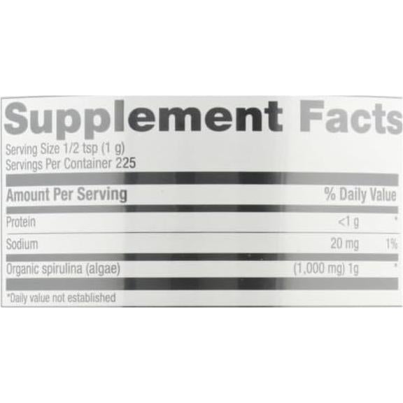 Polvo de Espirulina Orgánica Sprouts 224g - Suplemento Natural